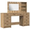 vidaXL Masă de Machiaj 3 pcs Stejar Artizanal 78,5 x 41 x 135 cm