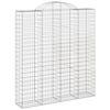 vidaXL Coșuri gabion arcuite, 3 buc, 200x50x220/240cm, fier galvanizat