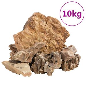vidaXL Pietre dragon, 10 kg, maro, 5-30 cm