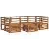 vidaXL Set de canapele de exterior 7 buc. natural Lemn Solid de Acacia