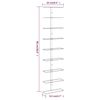vidaXL Suport sticle de vin, de perete, 9 sticle, alb, fier