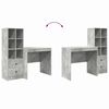 vidaXL Birou cu sertar 2 pcs Gri din beton