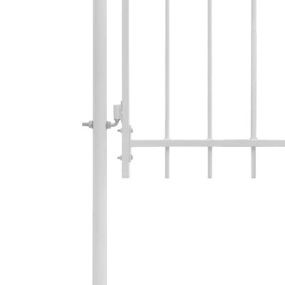vidaXL Poartă de grădină, alb, 1 x 2 m, oțel