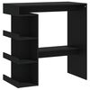 vidaXL Masă bar cu raft de depozitare, negru, 100x50x101,5 cm, PAL