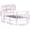 vidaXL Cadru de pat fără saltea, 90x200 cm, lemn masiv pin