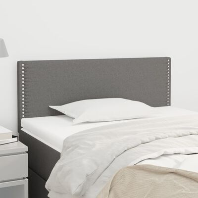 vidaXL Tăblie de pat, gri închis, 90x5x78/88 cm, textil