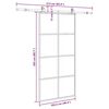 vidaXL Ușă glisantă cu set de feronerie neagră 102,5x205 cm Sticlă ESG