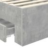 vidaXL Cadru de pat cu sertar Gri din beton 90 x 200 cm Lemn compozit