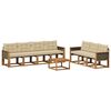 vidaXL Set de canapele de exterior cu pernă 8 pcs Natural și Bej