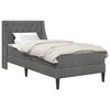 vidaXL Cadru de pat cu saltea cu saltea Gri &icirc;nchis 90 x 190 cm Catifea