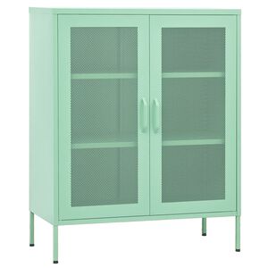 vidaXL Dulap de depozitare, verde mentă, 80x35x101,5 cm, oțel