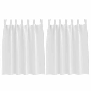vidaXL Perdele Opaque cu Inel 2 pcs Alb pur 140 x 140 cm Poliester
