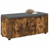 vidaXL Bancă pentru hol cu pernă Stejar fumuriu 100 x 38 x 46 cm