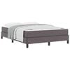 vidaXL Cadru de pat cu saltea Gri 140 x 190 cm țesătură