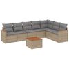 vidaXL Patio Sofa Set 8-Locuri Bej și gri