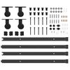 vidaXL Set feronerie pentru uși glisante, negru, 152,5 cm, oțel
