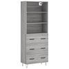 vidaXL Dulap &icirc;nalt, gri sonoma, 69,5x34x180 cm, lemn compozit