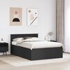 vidaXL Cadru de pat cu headboard Negru 140 x 200 cm Lemn compozit
