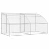 vidaXL Cușcă pentru c&acirc;ini 2 pcs Argintiu 4 x 2 x 2 m Oțel galvanizat