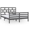 vidaXL Cadru de pat King Size, gri, 150x200 cm, lemn masiv