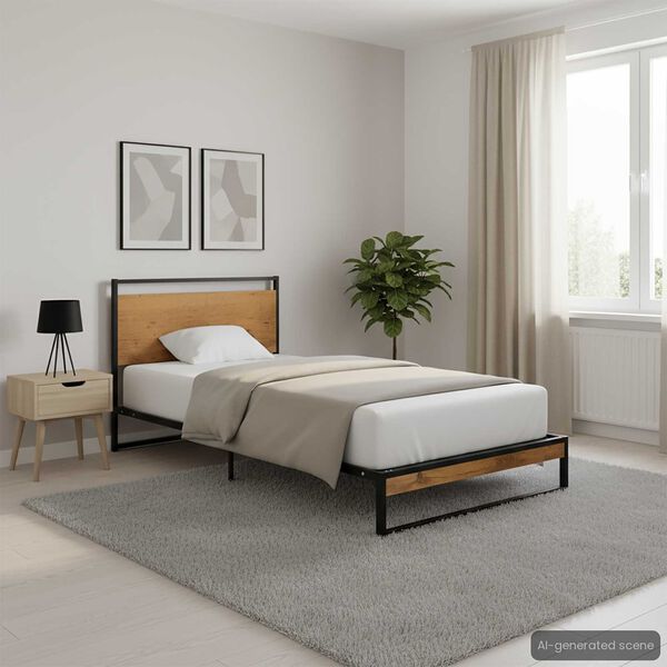 vidaXL Cadru de pat, 90x200 cm, metal