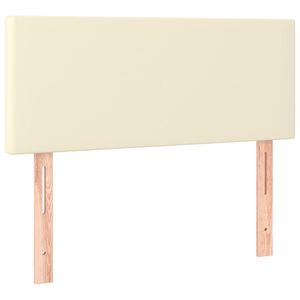 vidaXL Tăblie de pat, crem, 80x5x78/88 cm, piele ecologică