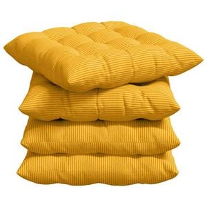 vidaXL Perne de Șezut 4 buc. Țesătură din corduroy Galben Deschis