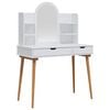 vidaXL Set de Dressing FAUSKE 4 buc. Alb 100 x 50 x 143 cm