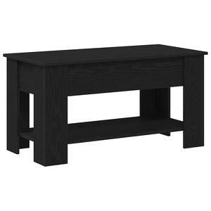 vidaXL Masă de cafea Stejar Negru 101 x 49 x 52 cm Lemn prelucrat