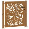 vidaXL Poartă de grădină 100x100 cm, oțel rezistent la intemperii, model ondulat