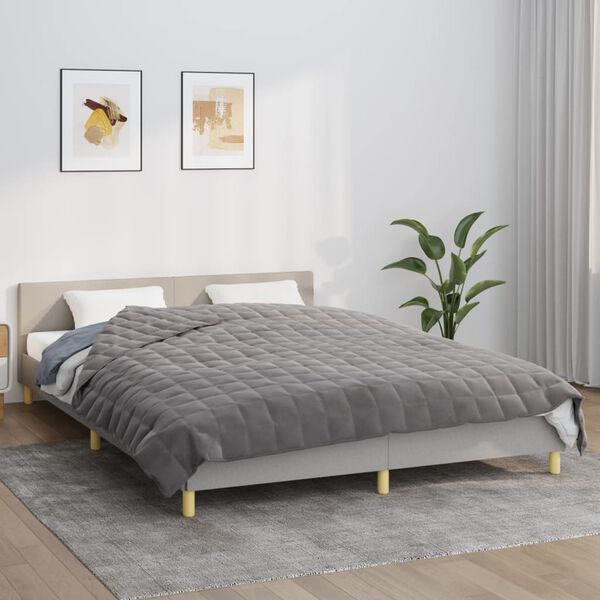 vidaXL Pătură cu greutăți, gri, 200x200 cm, 13 kg, material textil