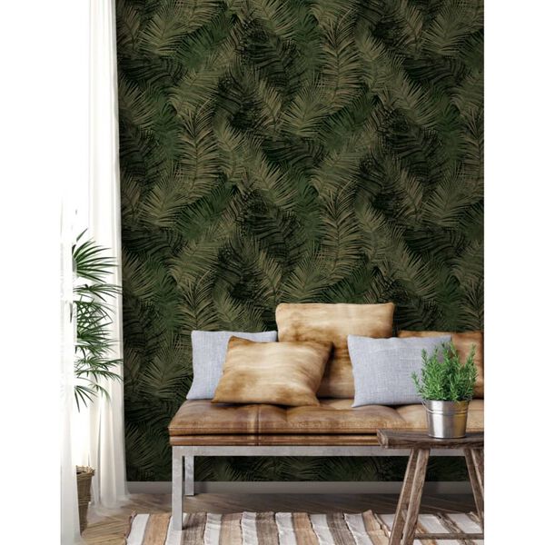 DUTCH WALLCOVERINGS Tapet Palm, verde