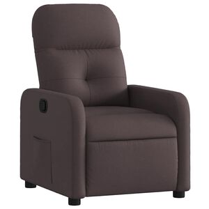 vidaXL Fotoliu rabatabil, maro &icirc;nchis, material textil