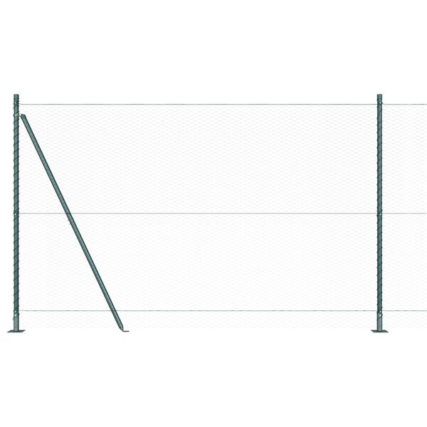 vidaXL St&acirc;lp de gard. Verde 100 x 1,4 m (mesh de 25 mm) Oțel și PVC