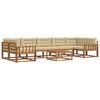 vidaXL Set de canapele de exterior 8 buc. Natural și Bej