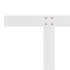 vidaXL Spătar pentru canapea din paleți, alb, 110 cm, fier