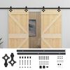 vidaXL Ușă glisantă 2 buc. 80 x 210 cm Lemn masiv de pin