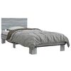 vidaXL Cadru de Pat cu Tăblie Sonoma gri 80 x 200 cm Lemn prelucrat