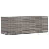 vidaXL Ladă grădină pentru perne, gri, 291x100,5x104 cm, ratan PE