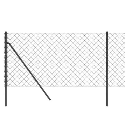 vidaXL Gard plasă de sârmă, antracit, 0,8x10 m