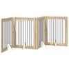 vidaXL Poartă pentru c&acirc;ini pliabilă cu suporturi 4 pcs Stejar Sonoma