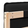 vidaXL Tăblie tapițată Natural și Negru 135 cm Lemn de pin masiv
