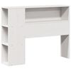 vidaXL Pat cu bibliotecă fără saltea, alb, 75x190 cm, lemn masiv pin