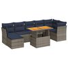 vidaXL Set canapele de grădină cu perne, 8 piese, gri, poliratan