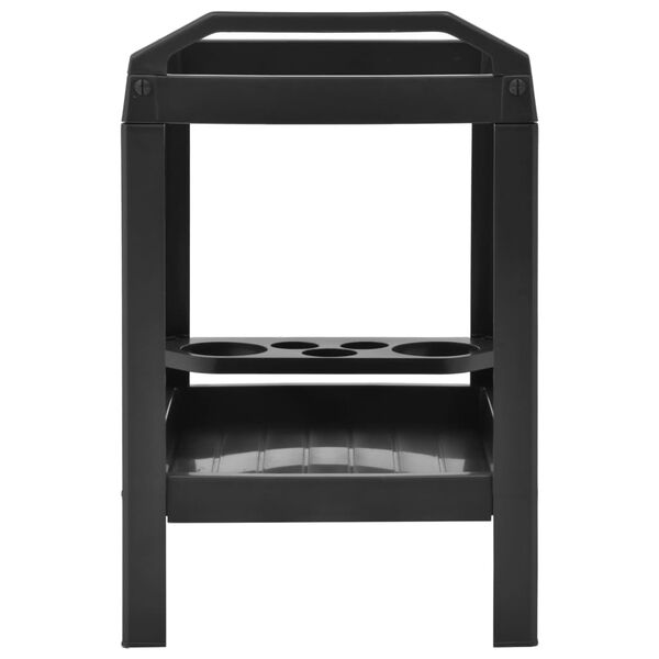 vidaXL Cărucior de băuturi, antracit, 69 x 53 x 72 cm, plastic