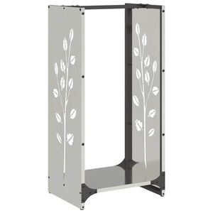 vidaXL Suport pentru lemne de foc 40x30x80 cm oțel inoxidabil