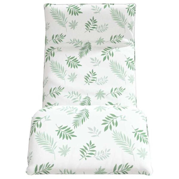 vidaXL Șezlong pliabil cu model de frunze 175x54x8,5cm țesătură Oxford