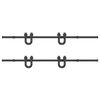 vidaXL Set feronerie pentru uși glisante, negru, 400 cm, oțel