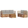 vidaXL Seturi de canapele cu pernă 6 pcs Gri natural și deschis