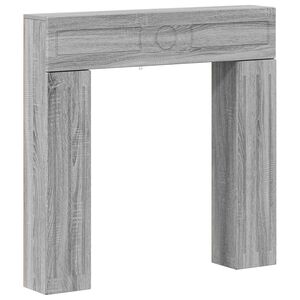 vidaXL Cadru pentru șemineu Sonoma gri 102 x 18 x 100,5 cm
